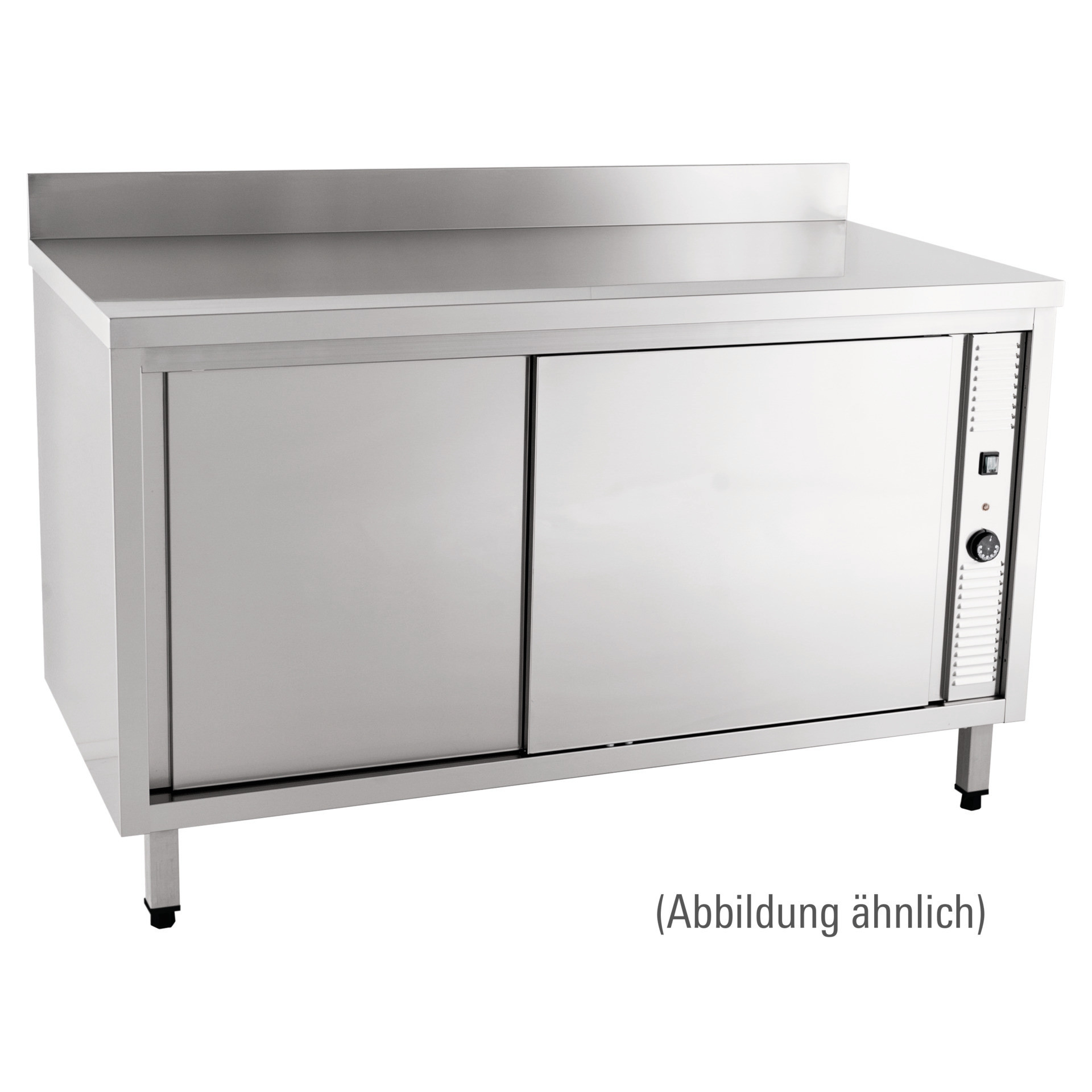 Wärmeschrank mit Schiebetüren mit 100 mm Aufkantung 1800 x 600 x 850 mm